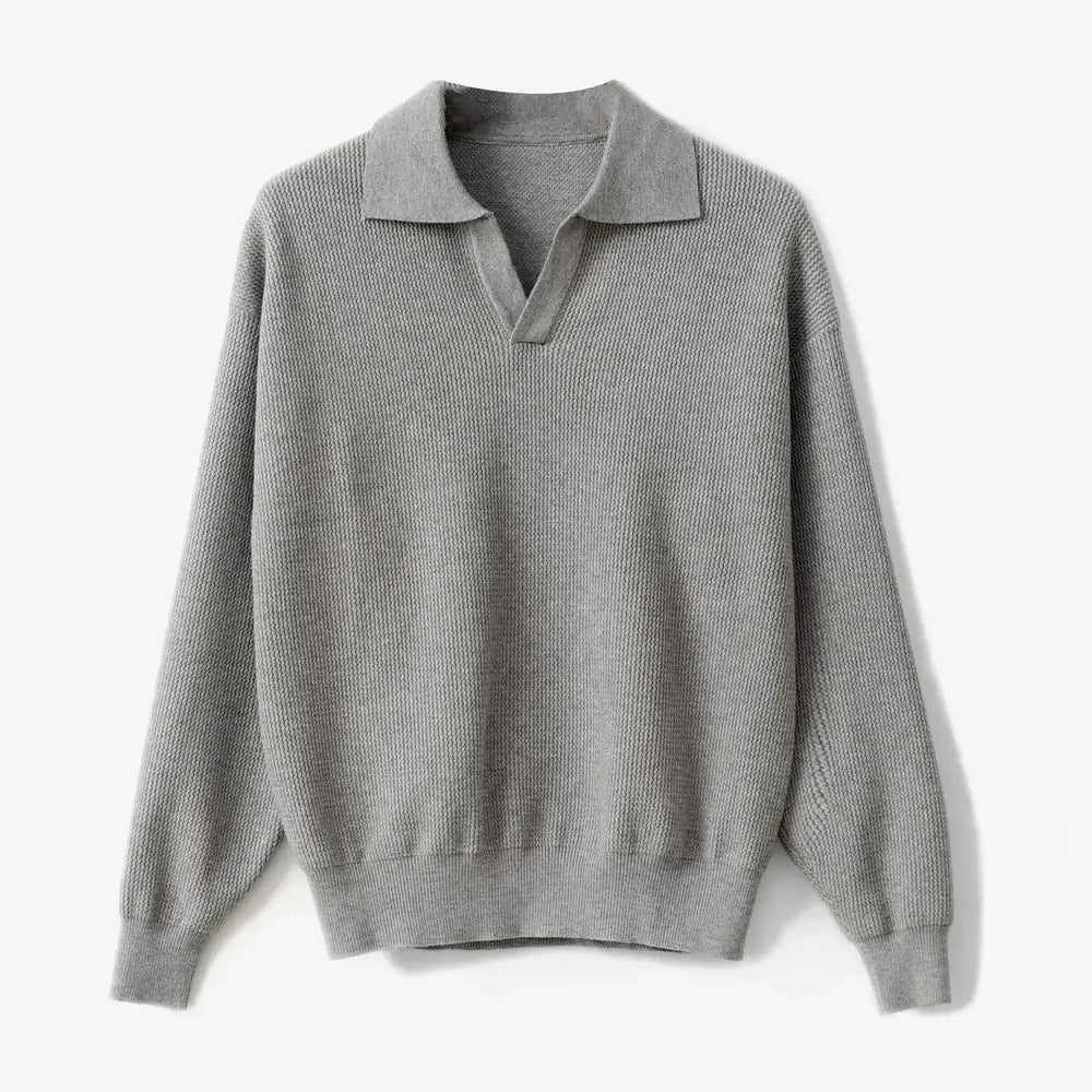 V-Neck Polo Sweater